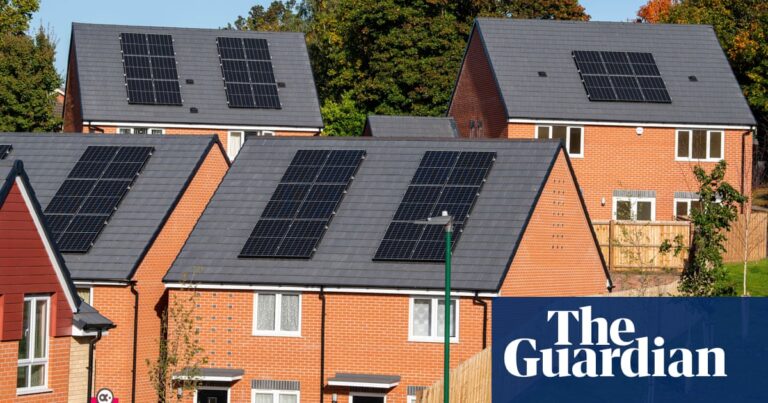 Solar panels to be fitted on all new-build homes in England by 2027