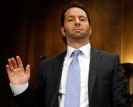 Michael Rapino is questioned by senators in 2009 about the merger of Live Nation and Ticketmaster.
